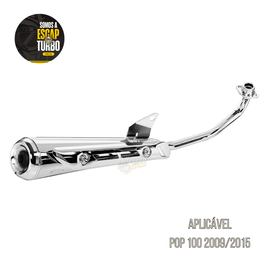Escapamento Pop 100 2009 Diante Mini Turuna C/ Protetor