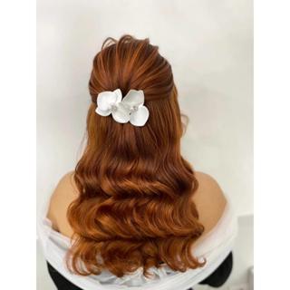 Par Grinalda Grampo Noiva Arranjo Orquídea Enfeite A41 em Oferta na Shopee