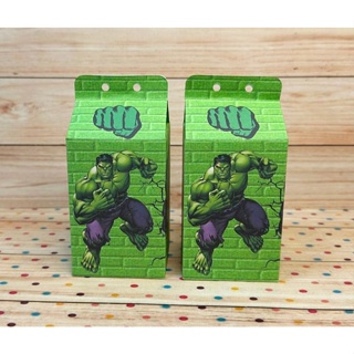 Hulk Caixa Milk lembrancinha festa Vingadores Super Heróis em Oferta na Shopee