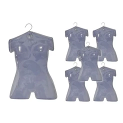 Cabide Infantil PVC Transparente Busto Infantil