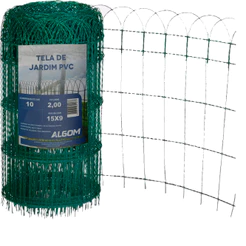 Tela De Jardim Pvc Verde rolo com 10 metros tamanhos 45cm e 75cm