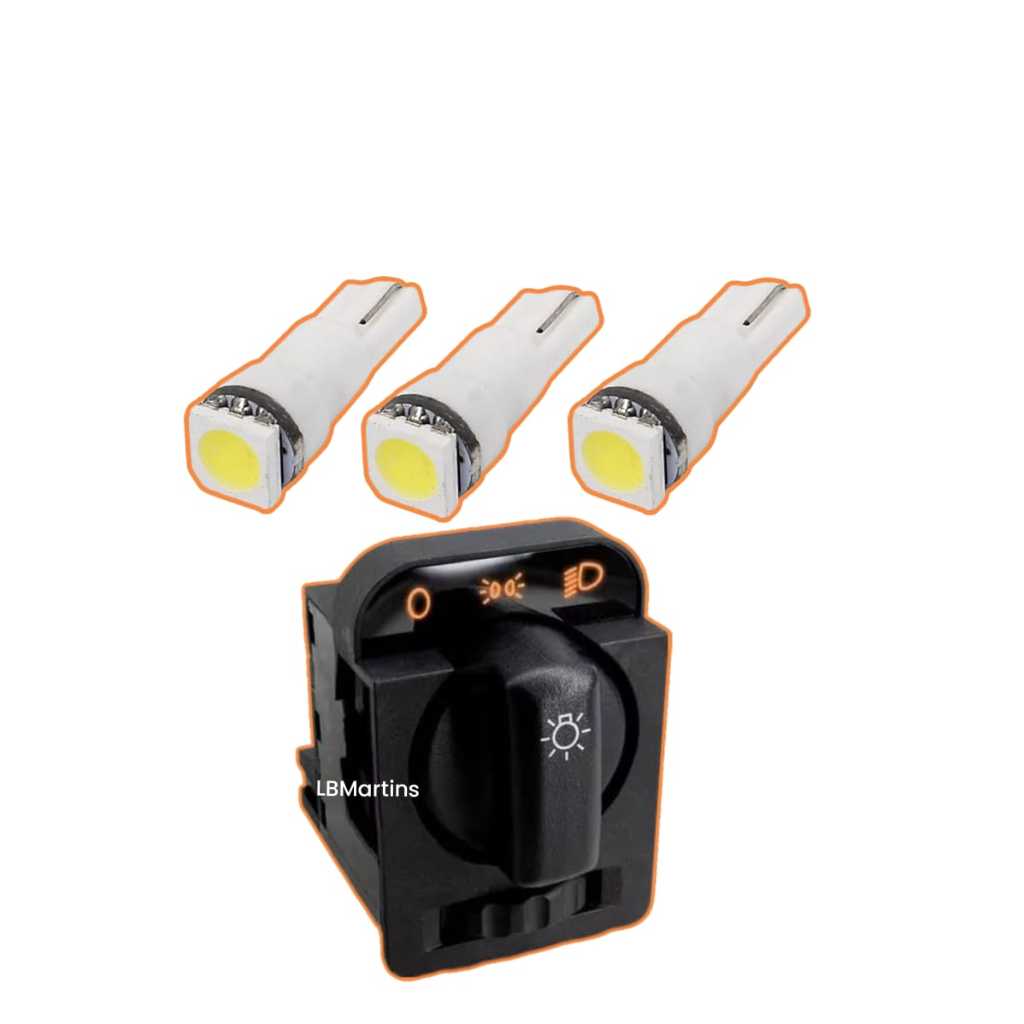LAMPADA LED T5 BOTÃO FAROL + AR CONDICIONADO CORSA WIND CLASSIC