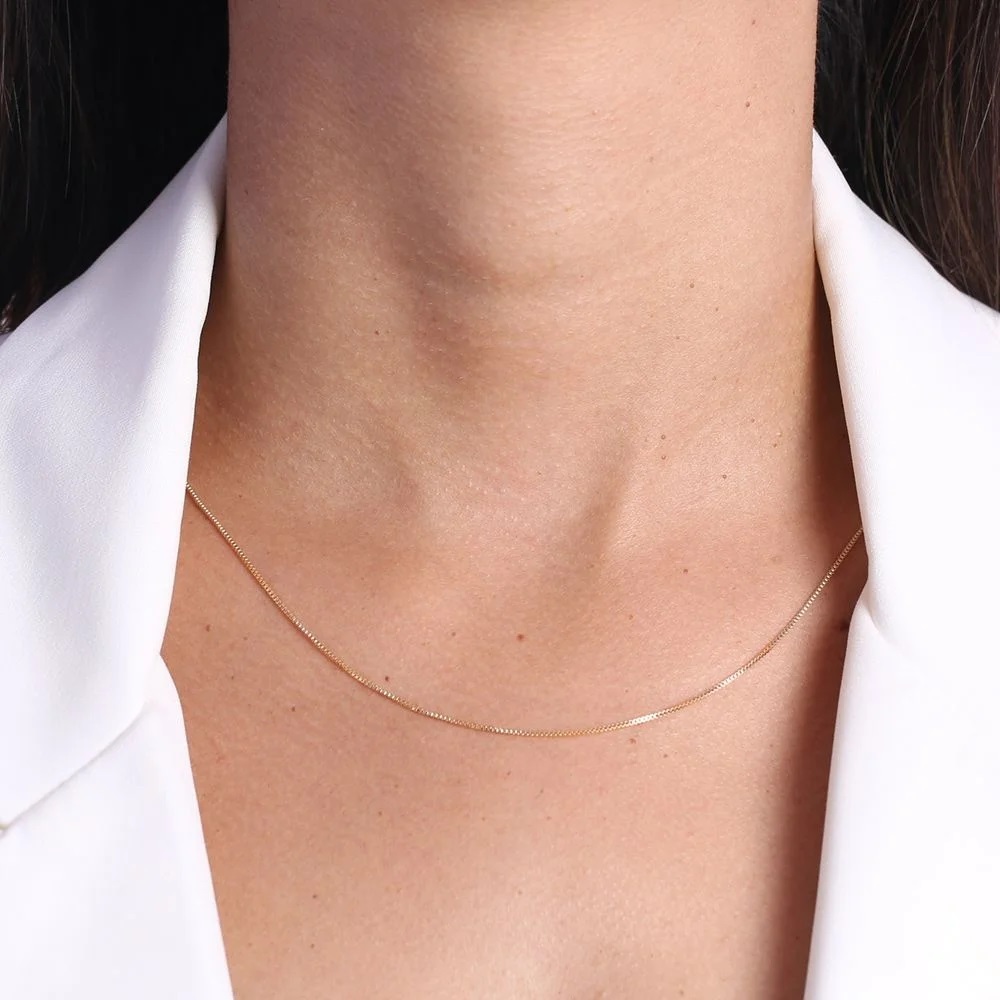 Corrente Cordão Veneziana Correntinha Fina 45Cm Banhado A Ouro 18K Premium em Oferta na Shopee