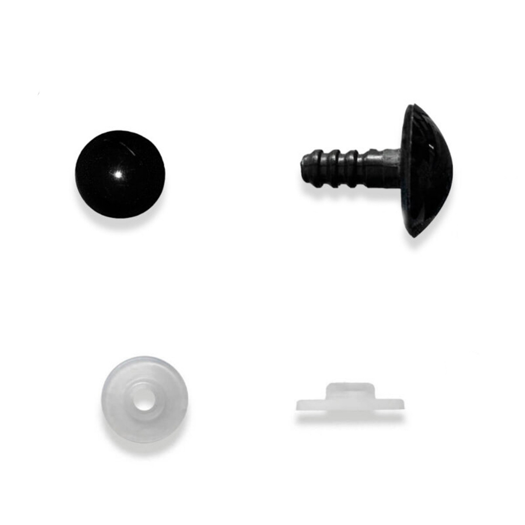 Detalhes do Olhos com trava para Amigurumi PRETO