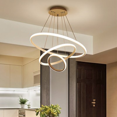 【TOP VENDAS】Lustre escandinavo com 3 cores e 1 luz de teto para sala de estar, sala de jan...