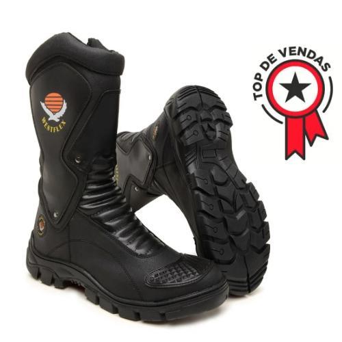 Bota Coturno Motoqueiro Motociclista Militar Samu Masculino Cano Alto em Oferta na Shopee