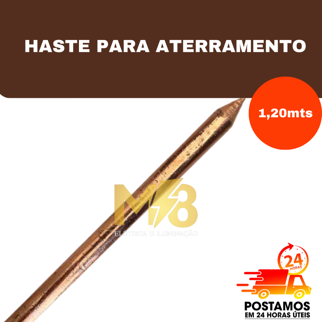 HASTE PARA ATERRAMENTO 10mm x 1,20 METRO BARRA PARA ATERRAMENTO em Oferta na Shopee