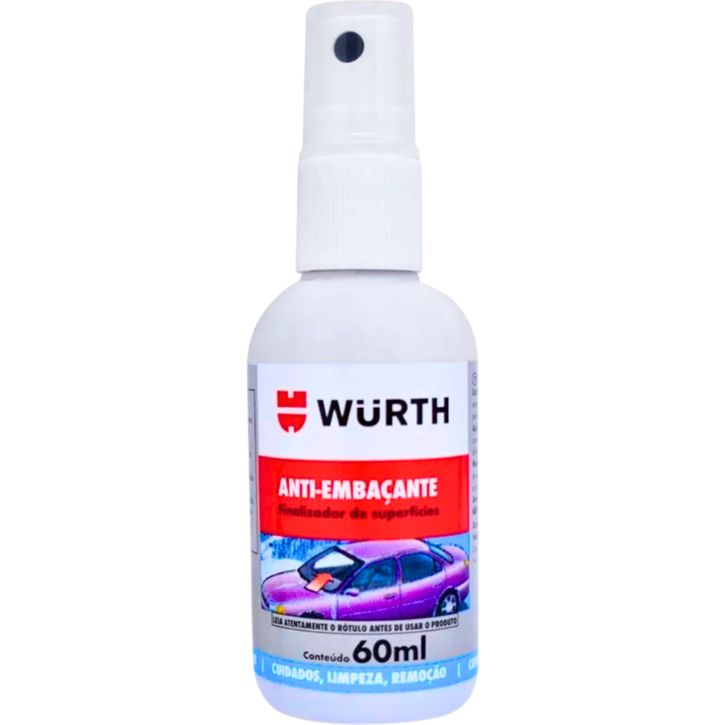 Produto Anti Embaçante para Box do Banheiro Vidro Automotivo Viseira Wurth 60ml