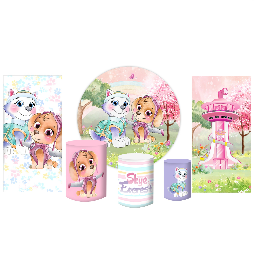 Kit sky everest painel redondo 2 casadinho trio cilindros sky everest