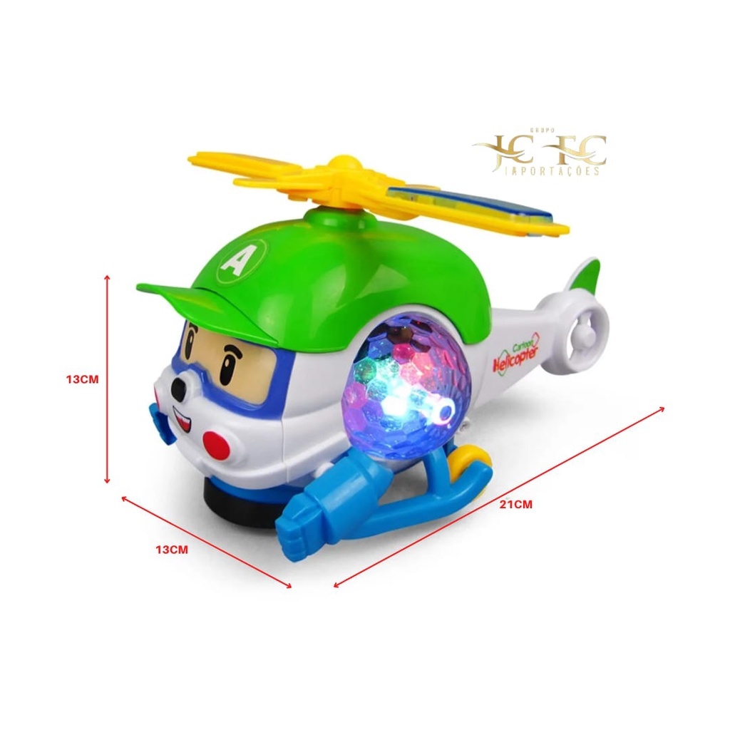 Helicóptero Brinquedo Infantil Bate Volta Com Luz E Som Led — imagem 2 de 2
