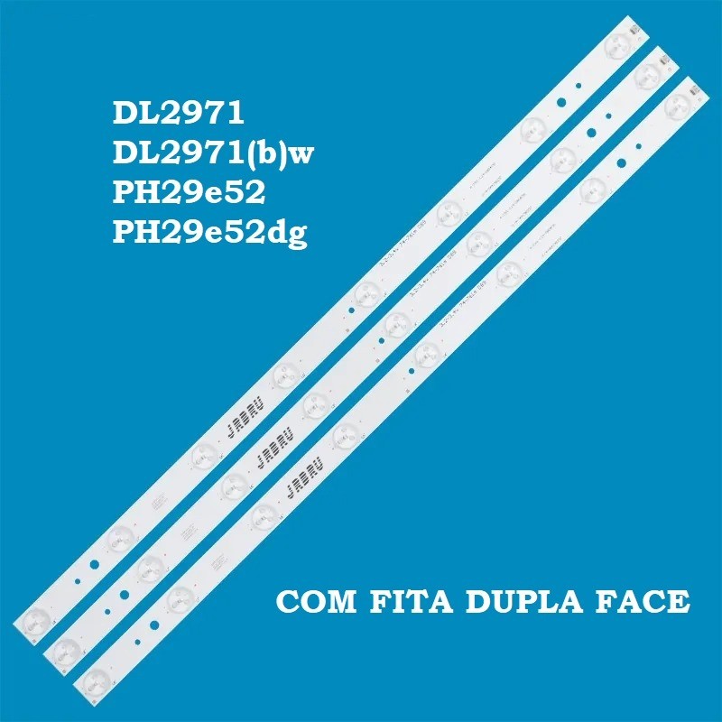 Kit 3 Barras De Led JRBRU Para Tv Dl2971(b)w Ph29e52dg  DL2971 PH29E52 Novo