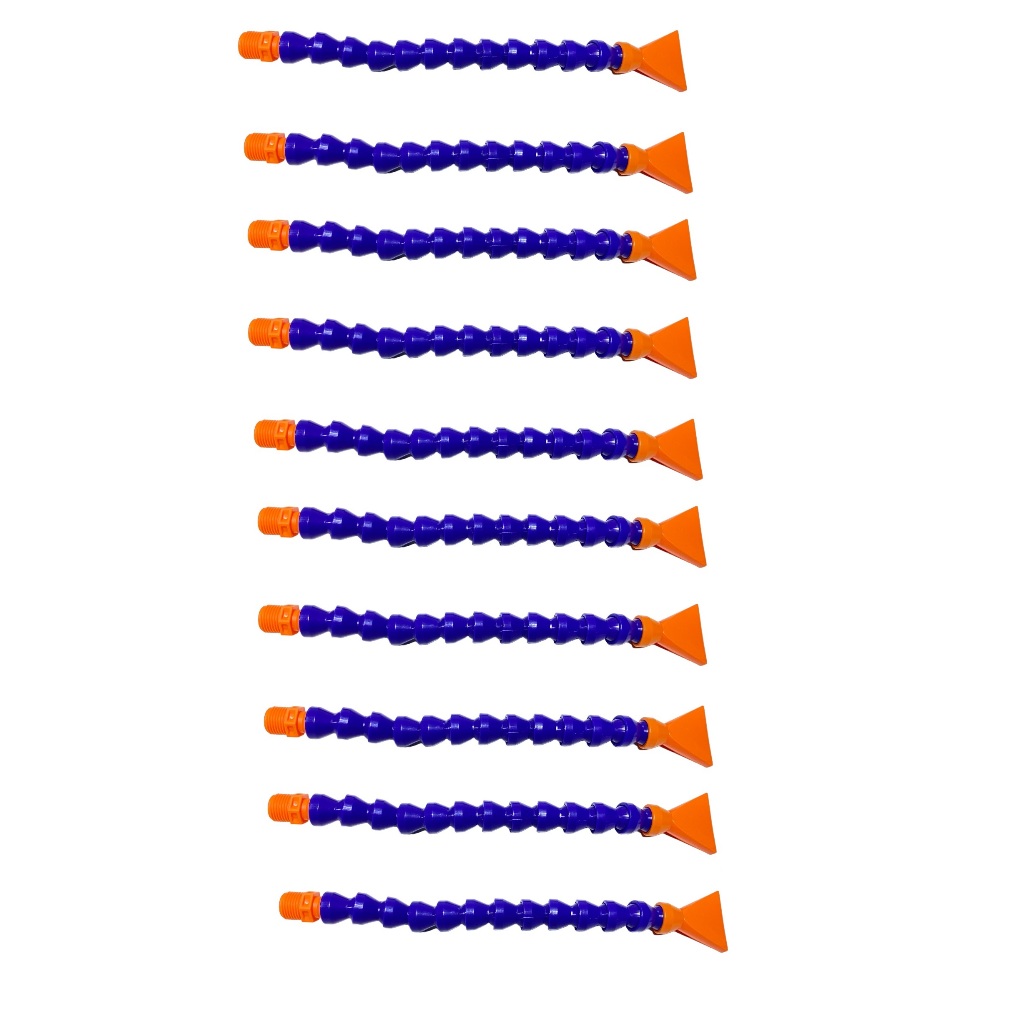 10x Mangueiras Flexíveis p/ Refrigeração e Lubrificação Torno 1/2x300mm - Bico Chato ou Bico Redondo