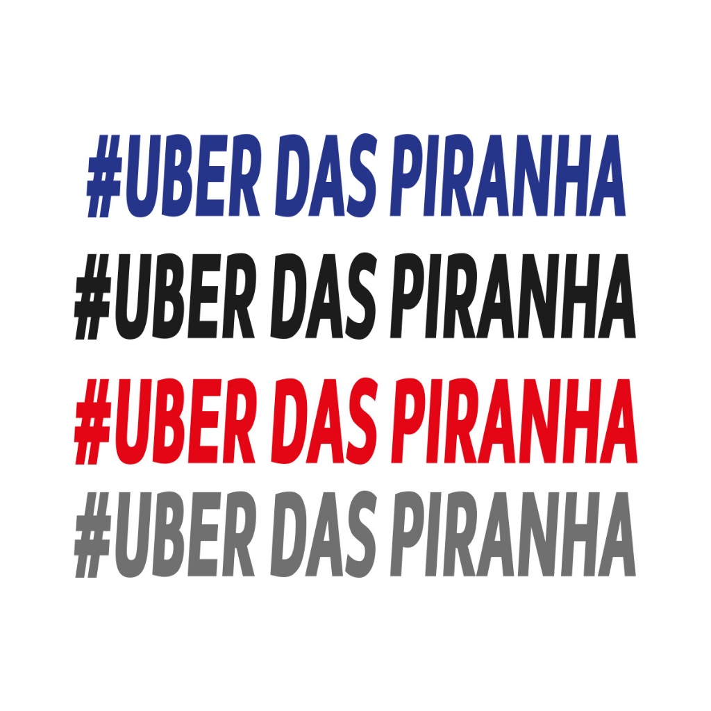 Adesivo Recorte Para Moto #uber Das Piranha - Moto, Carro