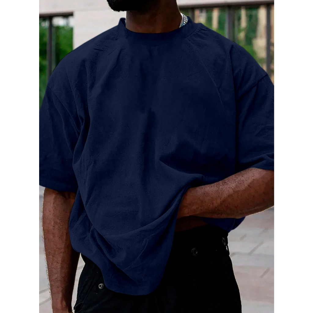 T Shirt Streetwear Estilosa Despojada Sem Estampa Camisa Moderna Unissex Camisa Life Style Swag Cam
