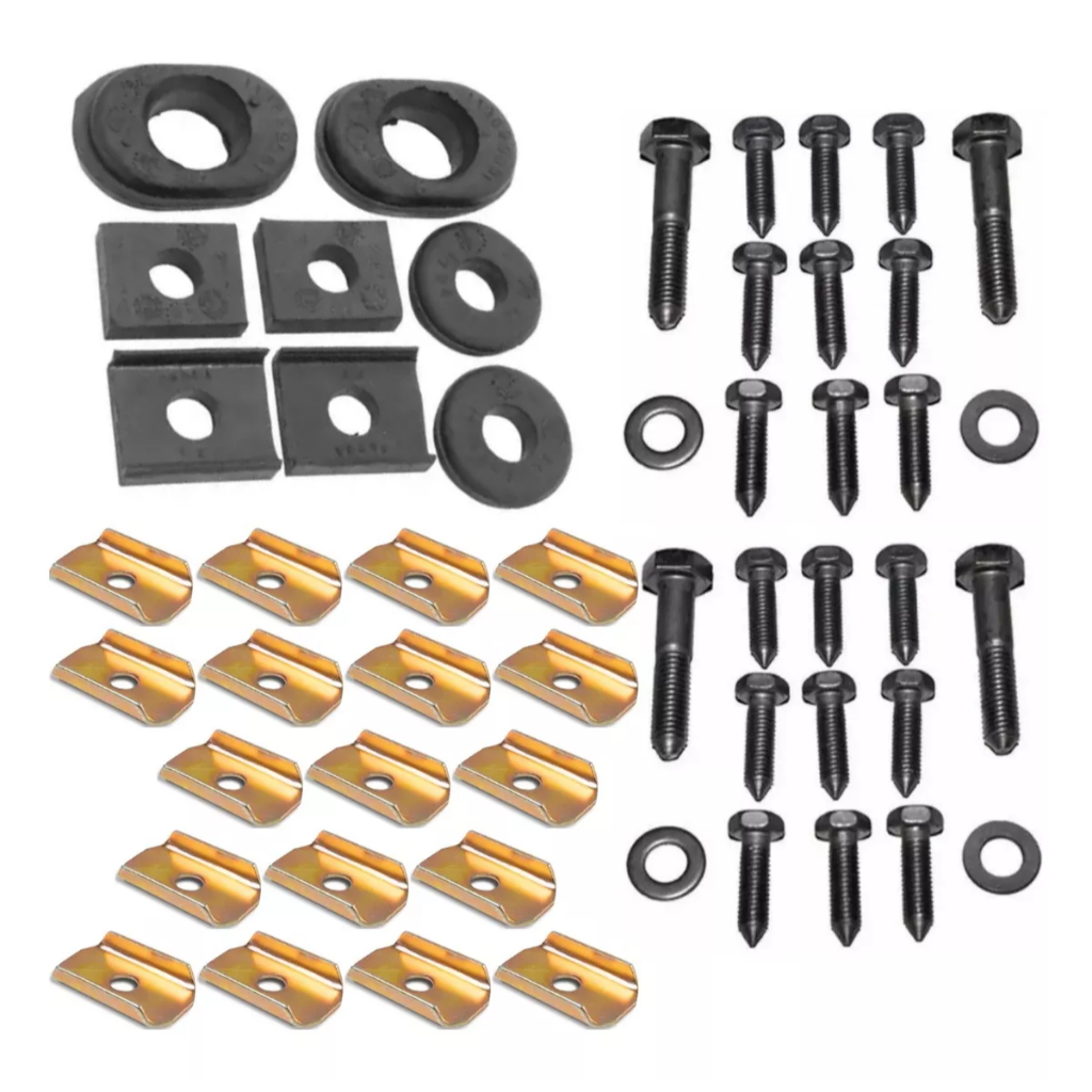Kit Acessório Da Carroceria Vw Fusca Calço+parafuso+chapinha