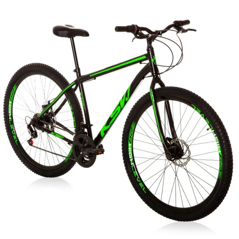 Bicicleta Aro 29 Aço Carbono KSVJ Freios A Disco 21 Vel