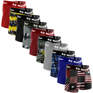 kit Cueca  Box Masculina Microfibra BIG MASTER com Forro 100% Algodão Veste 36 ate 46 em Oferta na Shopee