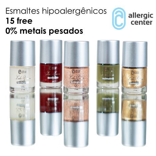 Esmaltes Hipoalergênicos Premium 15 Free 7ml Allergic Center