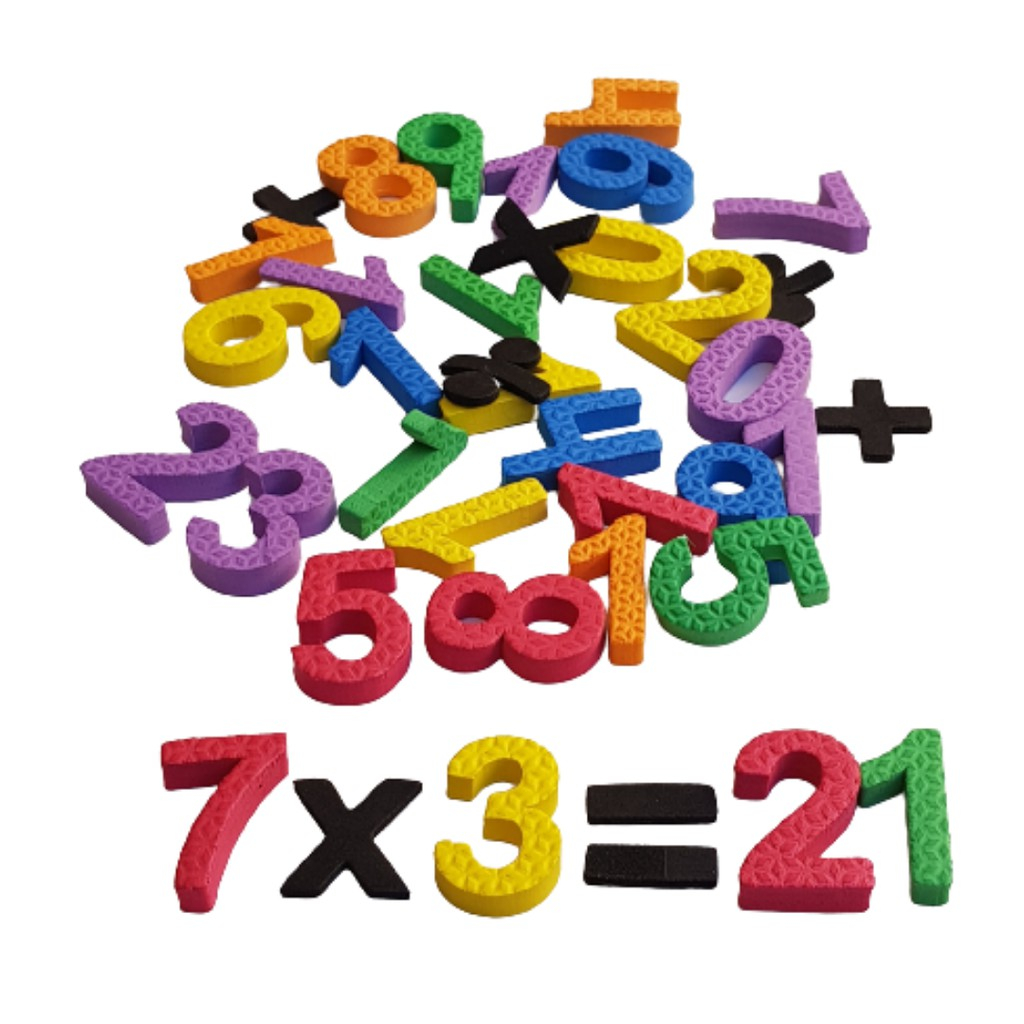 Aplique Números Em Eva De 7mm + Sinais -  Pacote Com 110 unidades + 25  Sinais