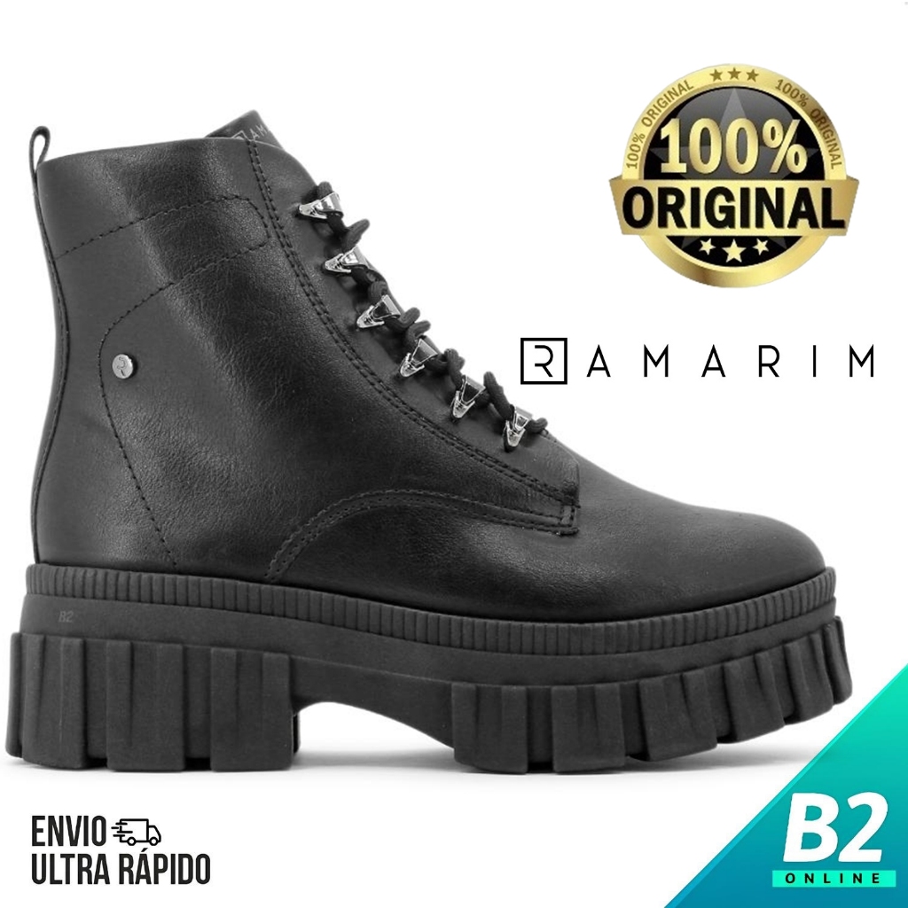 Bota Coturno Ramarim Zíper Tratorada Feminina 100% Original Com Nota Fiscal e Garantia