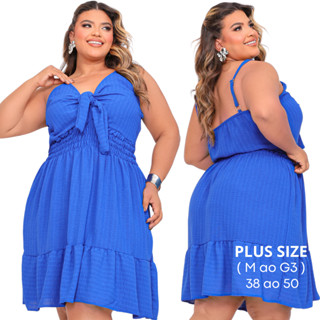 Vestido Plus Size Tecido Crepe Duna Alça Regulável Decote V