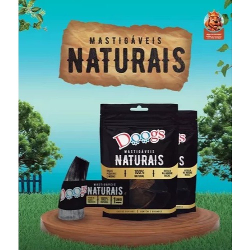 Casco Bovino Mordedor Mastigáveis -NATURAL DOOGS - PARA CACHORRO - SAÚDE BUCAL DO SEU  PET.