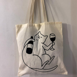 Ecobag gato e taça,  sacola ecológica,escola,faculdade, curso,personalizado,brinde,praia,moda,brinde,presente,trabalho em Oferta na Shopee