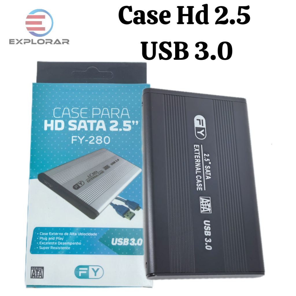 Case Para Hd Externo 2.5 Usb 3.0 Para Notebook - Pc Notebook Ps4 Xbox