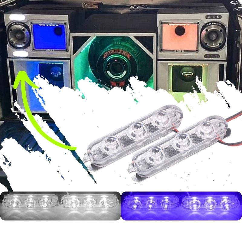 (1 Par) Led Strobo Som Automotivo + Central 12V Caixa Bob Trio Paredão em Oferta na Shopee