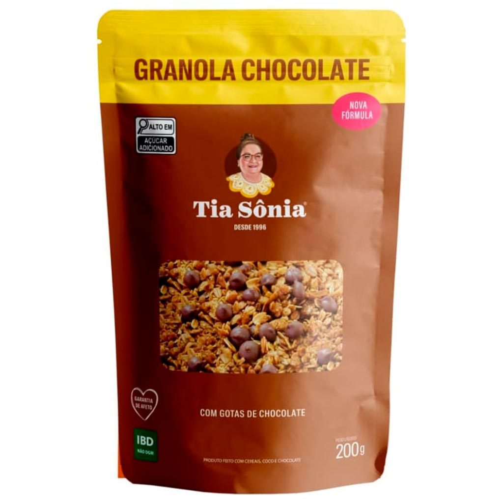 Granola com Gotas de Chocolate 200g - Tia Sônia