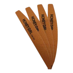 Kit Com 50 Lixas Marrom Boomerang 100/180 Honey Girl