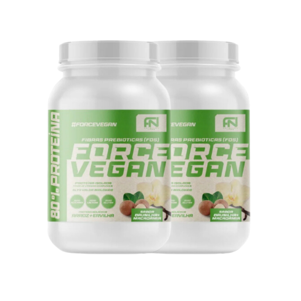 2 Whey Protein  Force Vegan 800g Baunilha e Macadâmia 800g Force Nutrition Labs em Oferta na Shopee