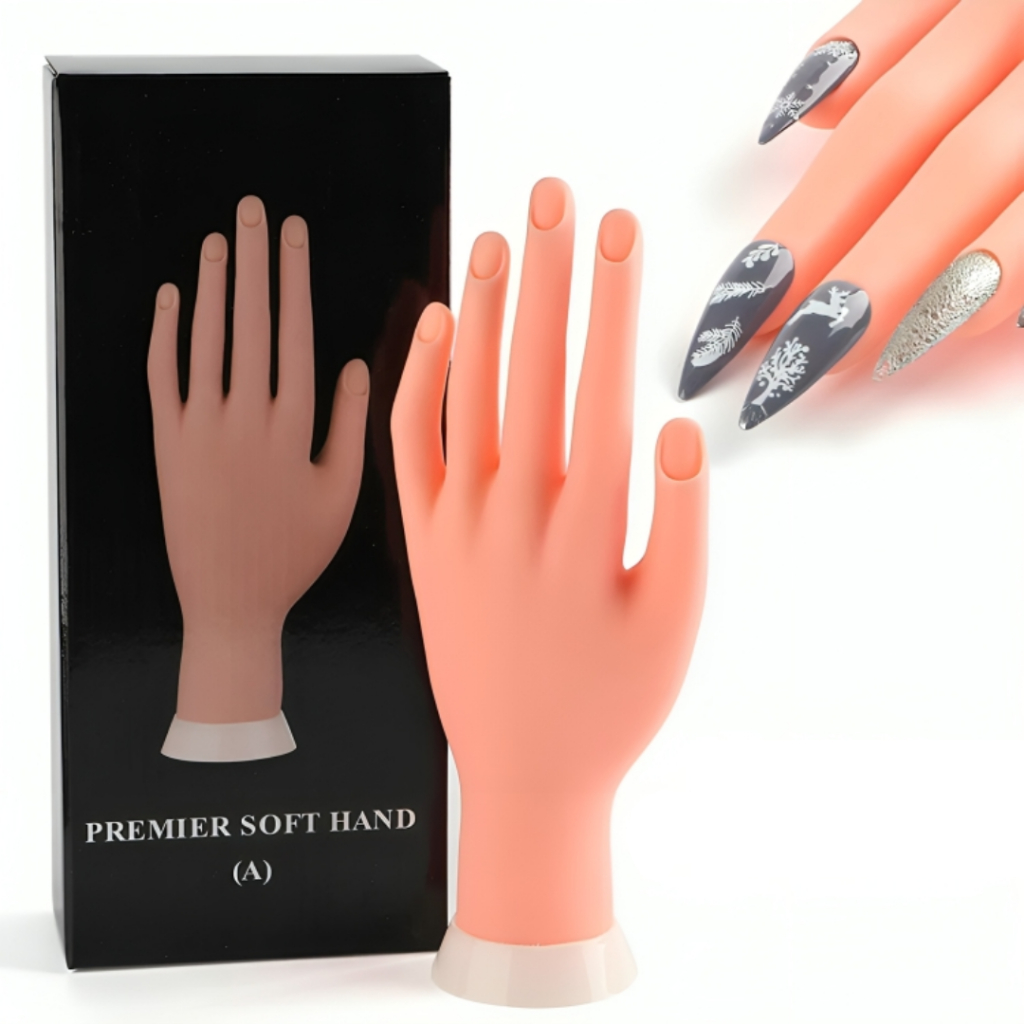 Mão Dobrável Treino Manicure Unha Acrigel Porcelana Uv Led em Oferta na Shopee