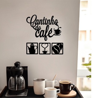 Kit Cantinho Do Café Quadro 4 Peças 30 cm Decoração Para Cozinha Com Dupla Face em Oferta na Shopee