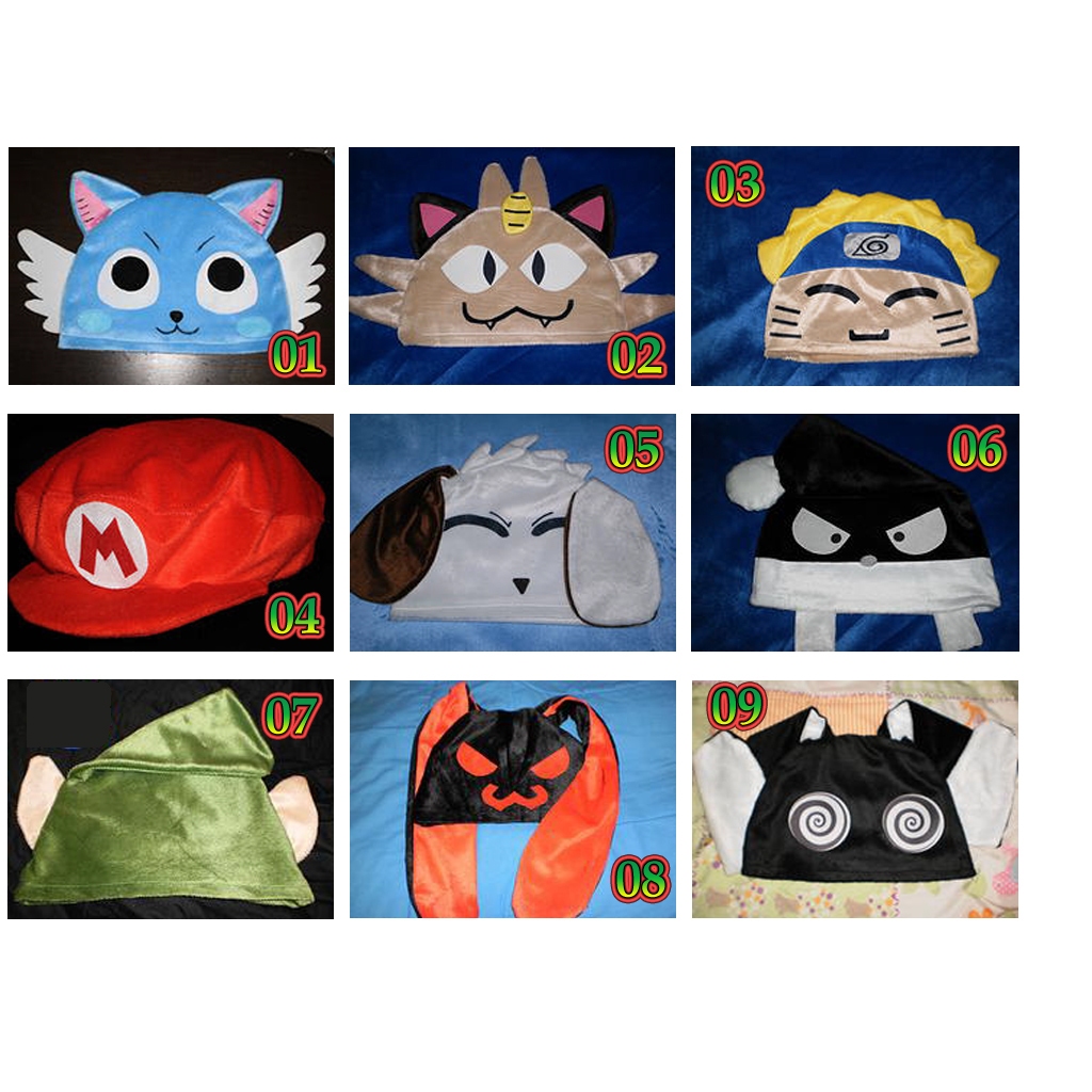 Touca gorro Anime estampada (Parte 01) escolha pelo numero valor referente a 1 und