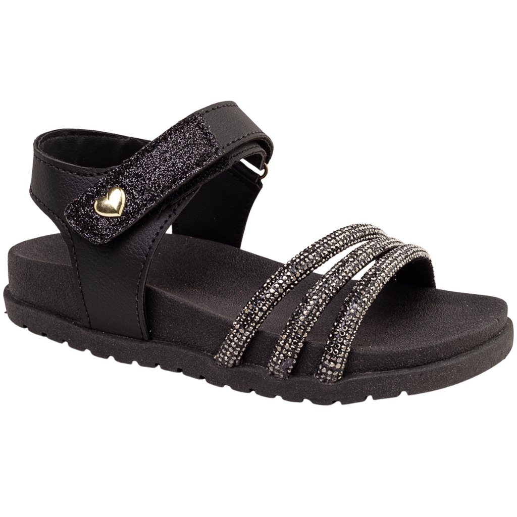 Sandalia Infantil Menina Papete Sandália Birken Infantil Feminina com Brilho Strass FlatForm em Oferta na Shopee