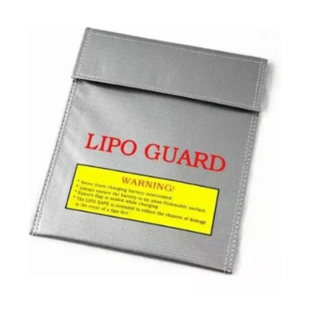 Saco Anti Chama P/ Bateria Lipo Safe Bag 18x23 - Prata