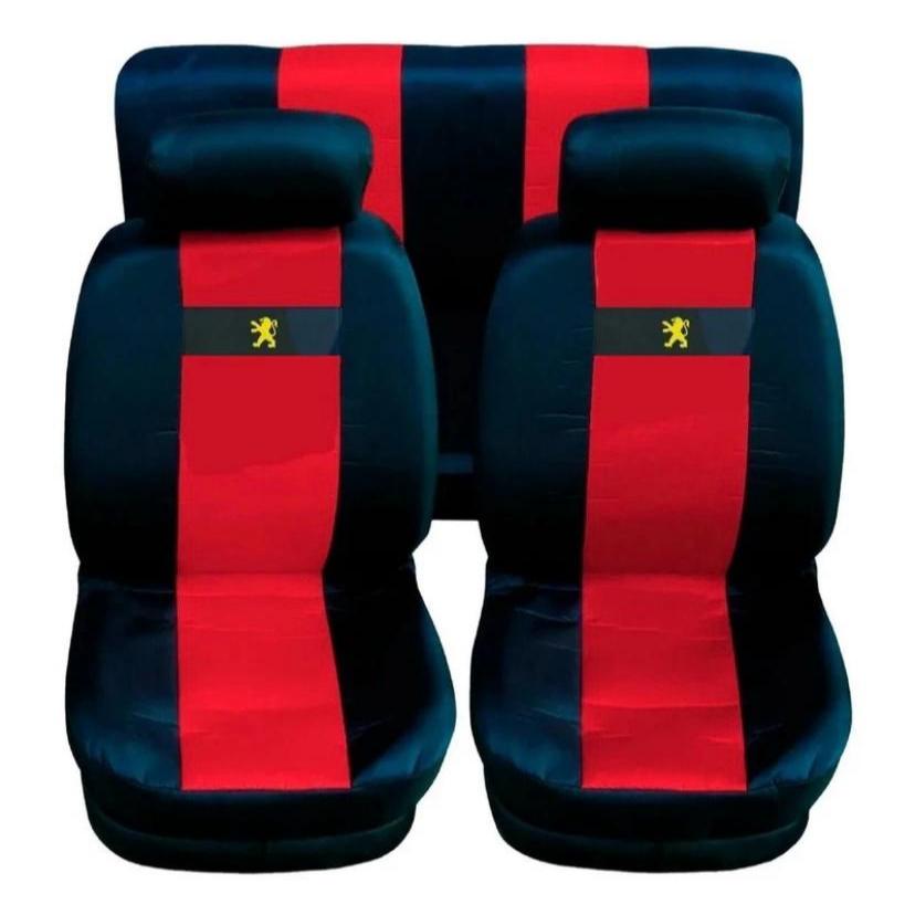 Capa Banco Carro Peugeot 206/207/306/307 Tecido/Nylon Vermelho