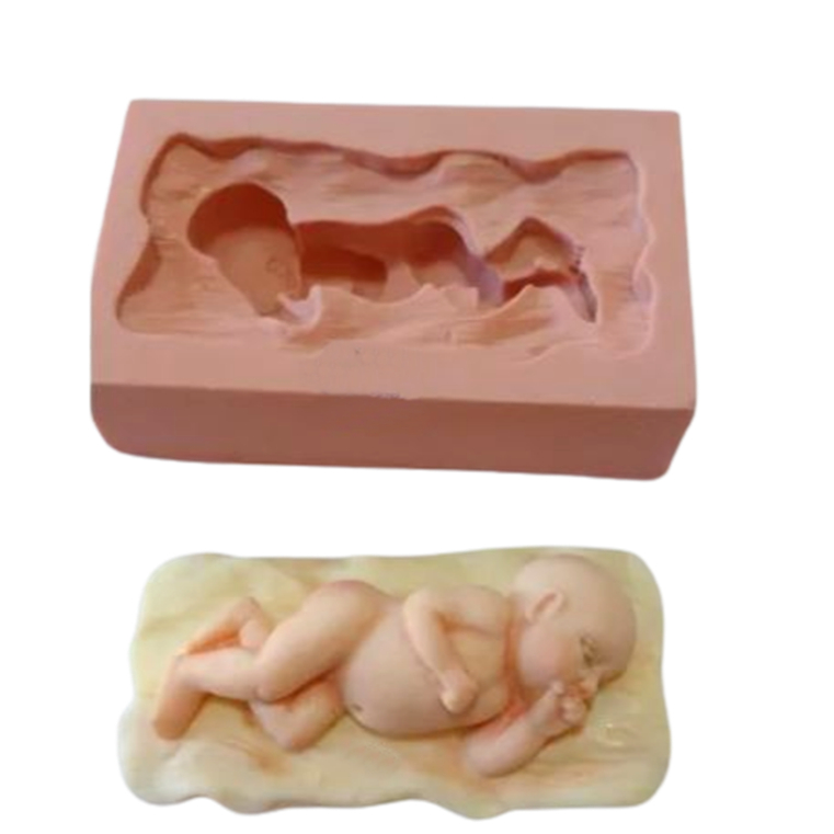Molde de Silicone - Bebê na Manta 7cm