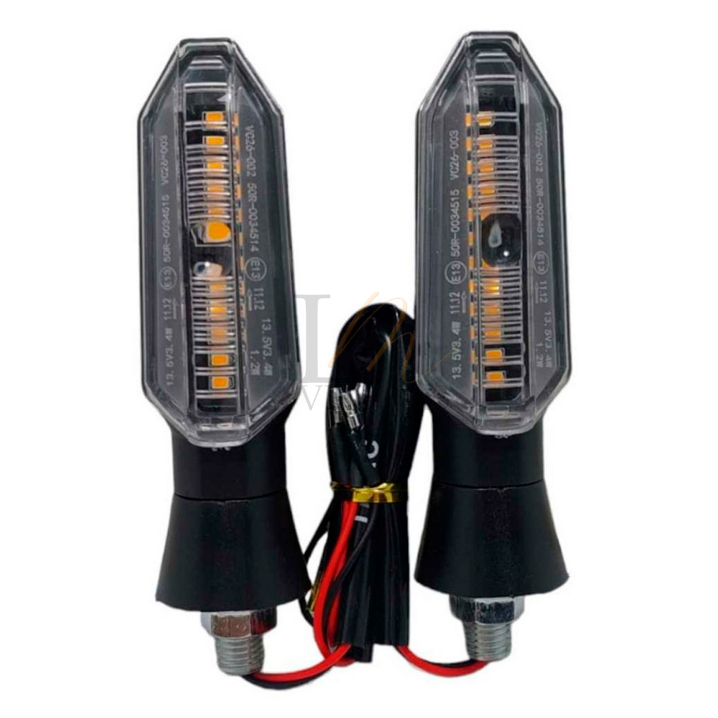 Kit 2 Pisca Led Twister Seta Para Moto Universal Modelo Esportivo LED Sequencial Yamaha Honda  Fan Titan 150/160 CB250 Twister Cb300 Tornado