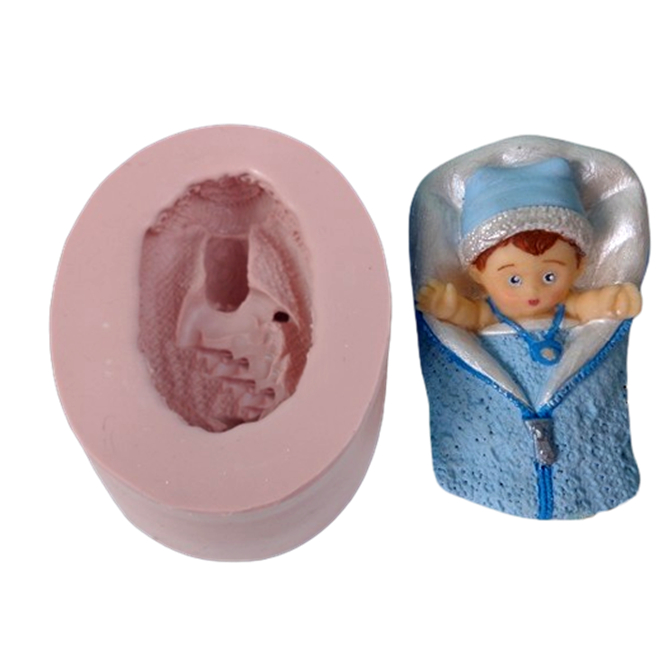 Molde Silicone - Bebê na Manta 7cm x 4cm (BL1091)