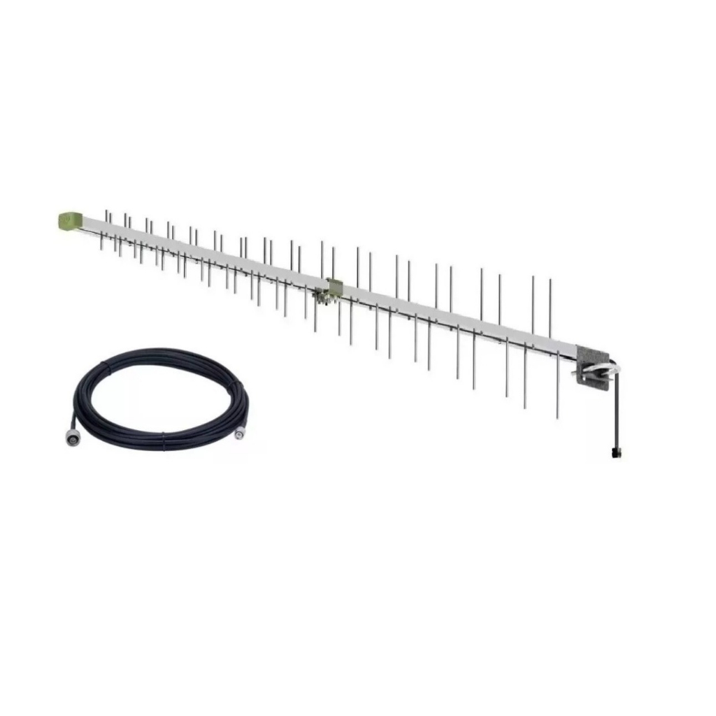 Antena Celular Rural Voz E Dados 2g 3g 4g + Cabo 15 Metros