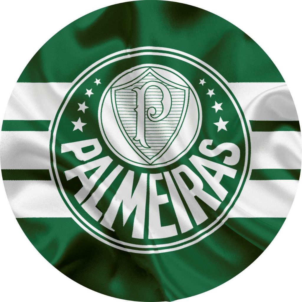 Painel Redondo 1,50x1,50 em Tecido Sublimado Palmeiras em Oferta na Shopee