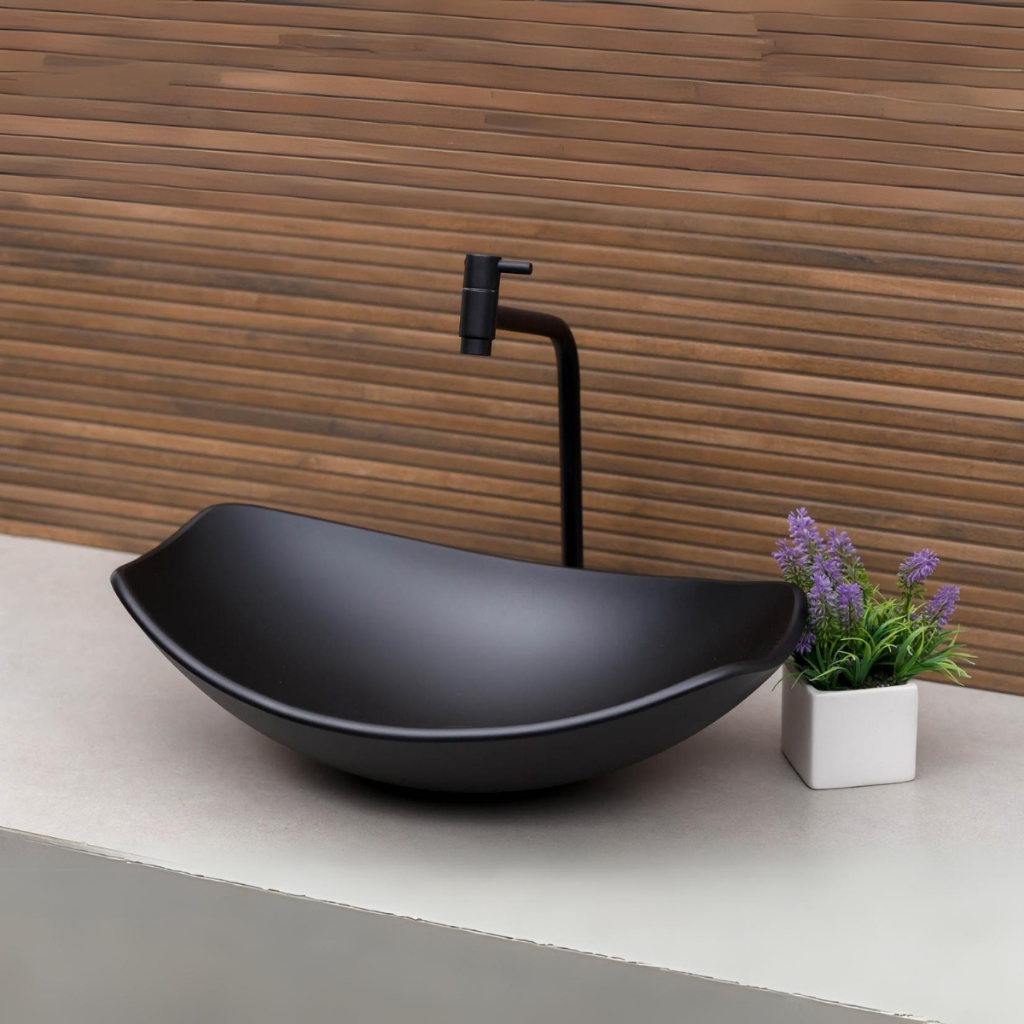 KIT LOPAZZI CUBA DE VIDRO CHANFRADA 47CM + VALVULA CLICK UP PARA BANHEIROS E LAVABOS CORES FOSCO MATTE em Oferta na Shopee