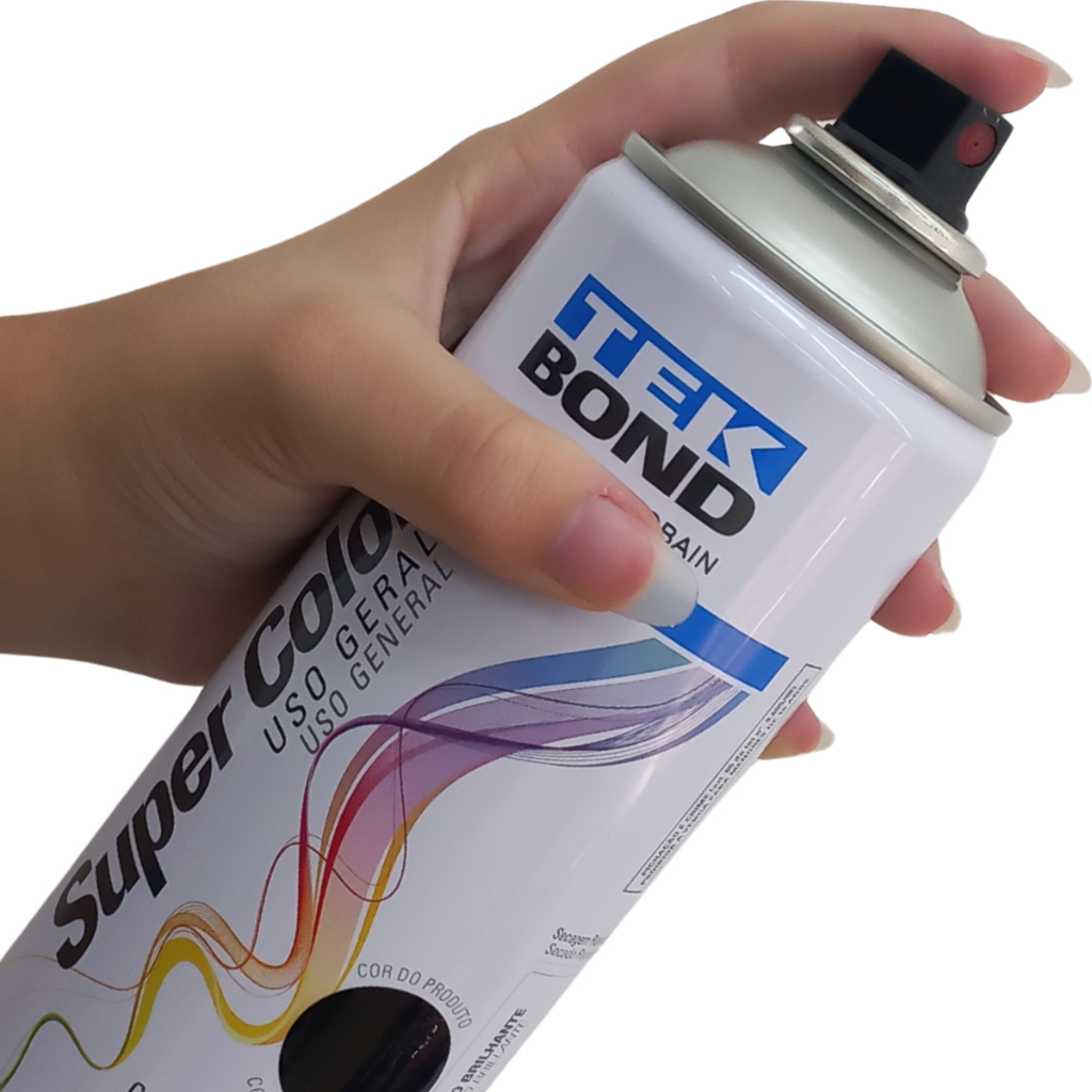 Detalhes do Tinta Spray Super Color Branco Brilhante Uso Geral 350ml Tekbond