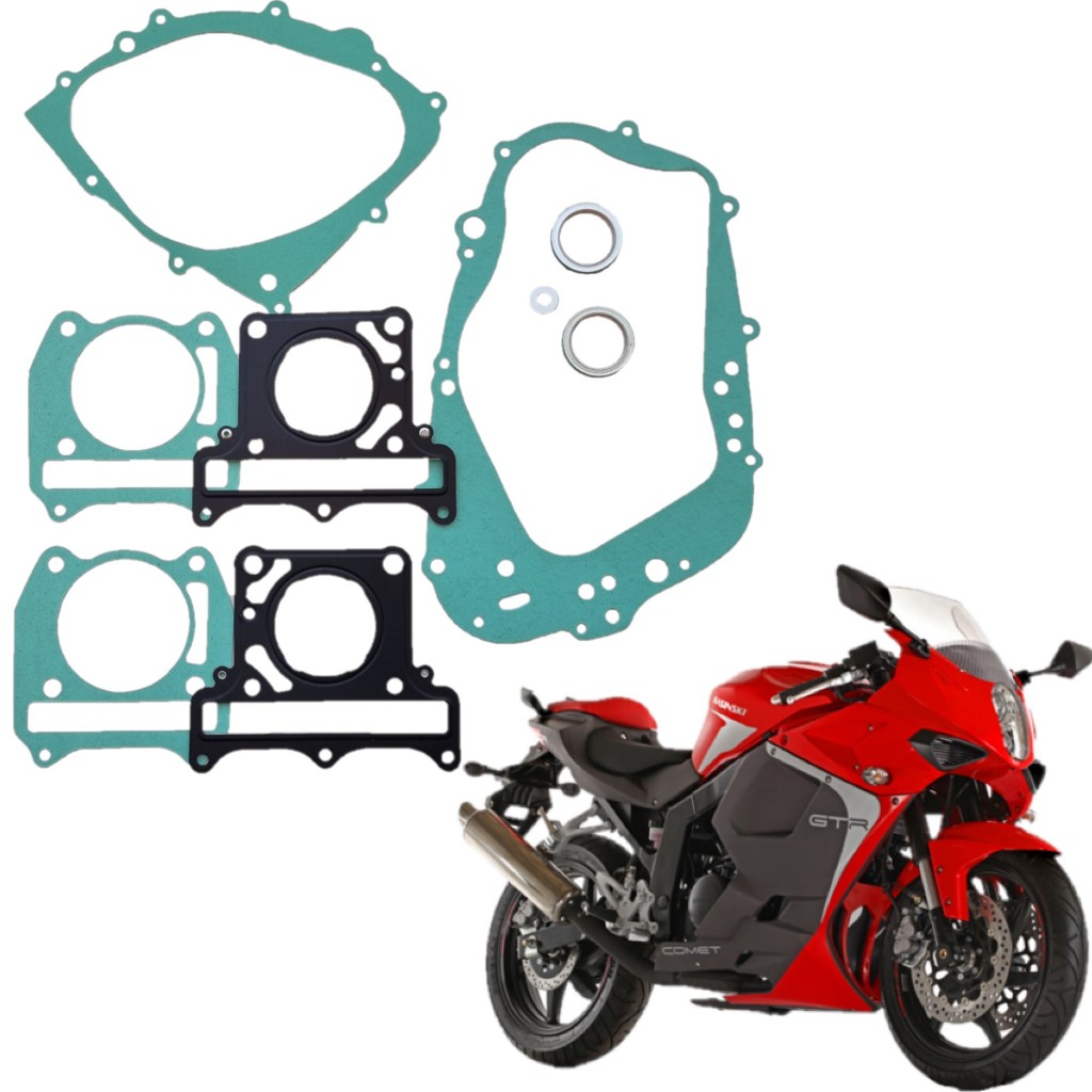 JOGO JUNTA MOTOR KASINSKI COMET GT / GTR 250 / GV MIRAGE 250 KIT JUNTA 2008 2009 2010 2011 2012 2013