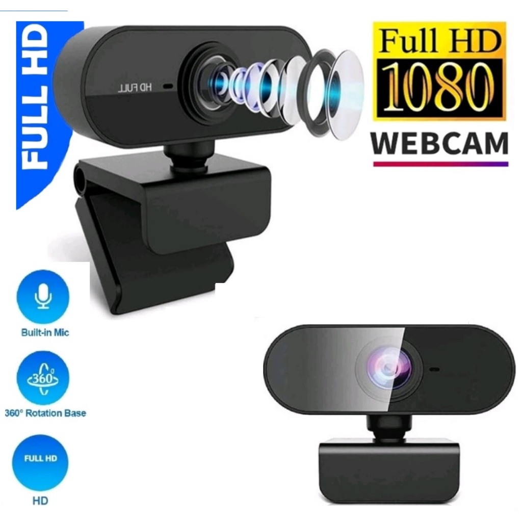 Webcam Usb 1080p 30Fps Profissional Resolução HD Plug Play Microfone Integrado otima qualidade