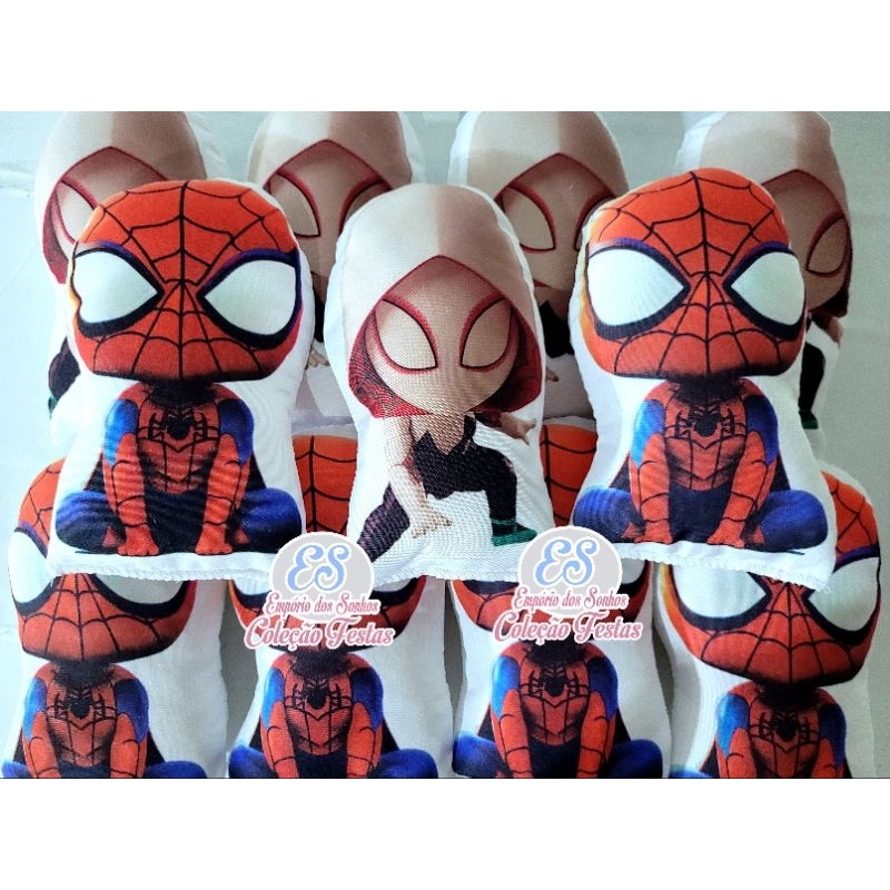 Almofadas Homem Aranha Baby spidey e seus amigos personalizadas para lembrancinha de aniversário batizado festa