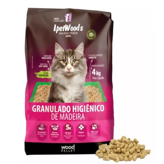 Granulado De Madeira Higiênico para Gatos Absorve 5x Mais em Oferta na Shopee
