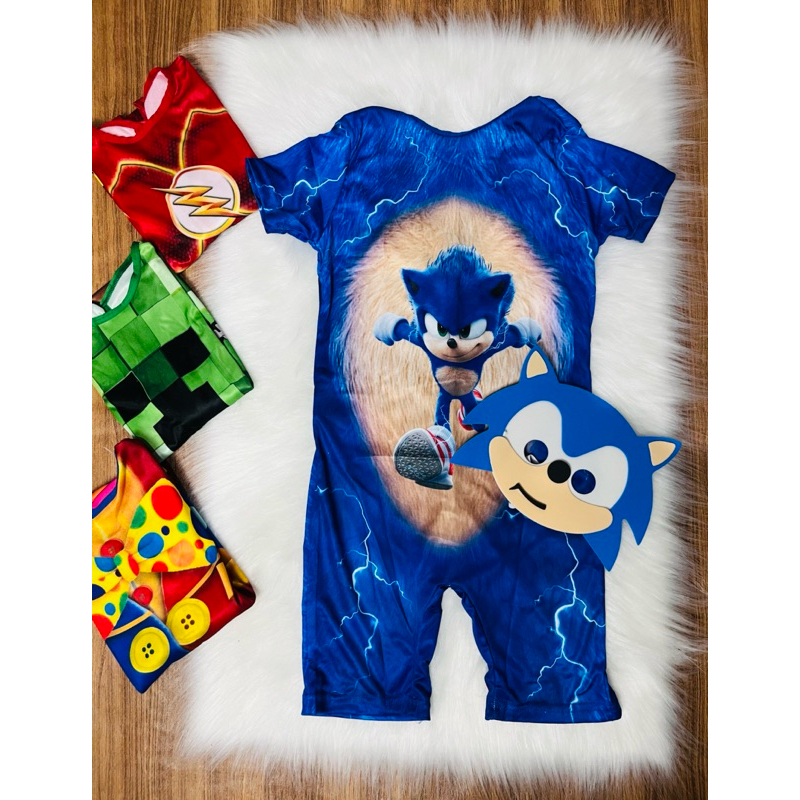 FANTASIA INFANTIL SONIC C/ACESSÓRIO